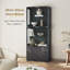 Vitrine moderne et minimaliste à éclairage DEL 3 couleurs, à panneaux cannelés (lot de 2)-876074922