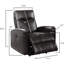 Fauteuil inclinable électrique de salon contemporain en cuir Eli Collection, noir