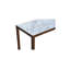 Console en marbre blanc avec structure en fer - table d'appoint contemporaine élégante avec finition cuivre antique