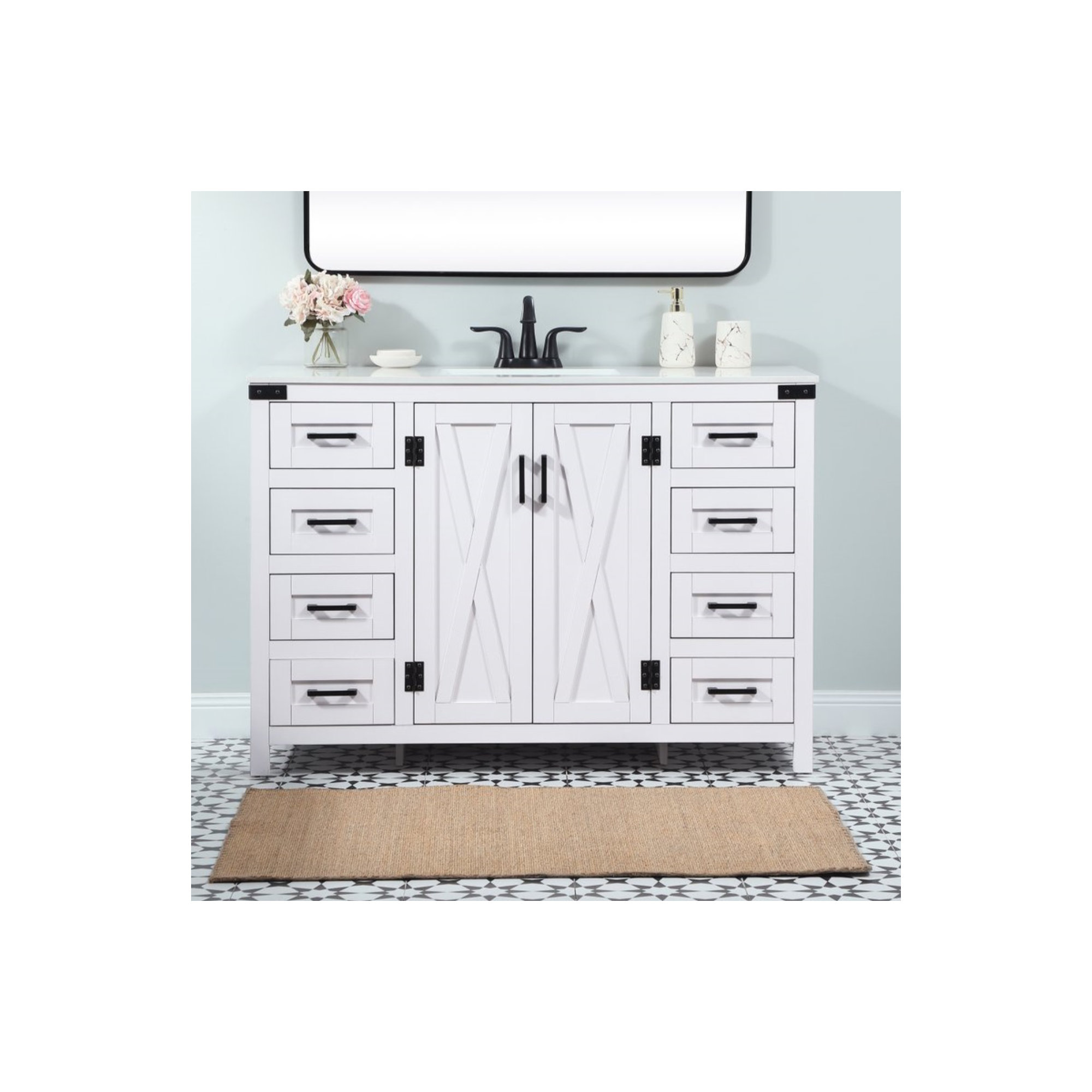 Slayton 48'' Single Bathroom Vanity, White