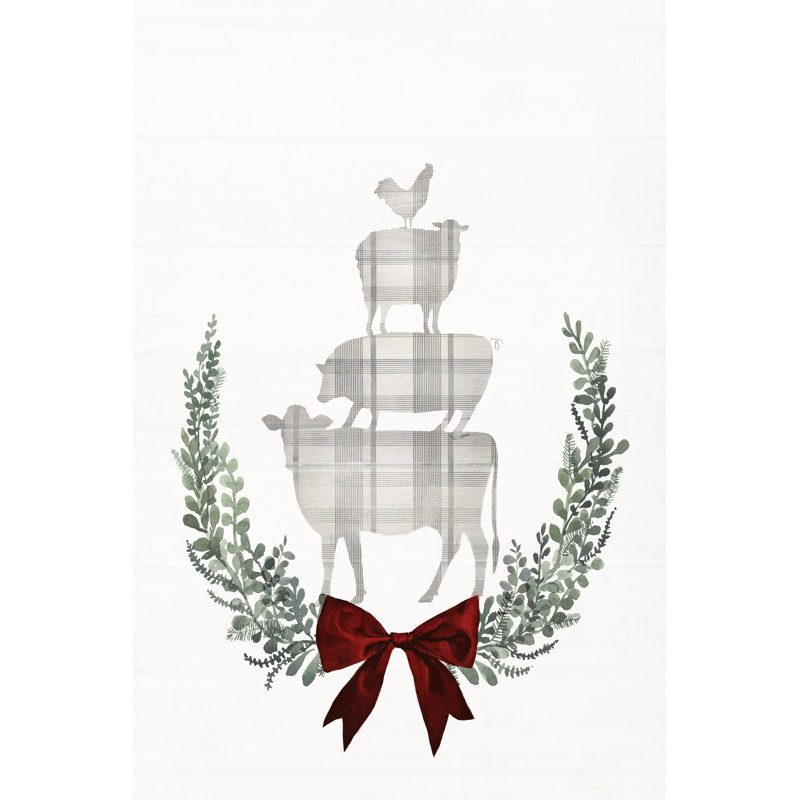 Yuletide Animals II by Victoria Borges - Wrapped Canvas Print, 30cm H x 20cm W