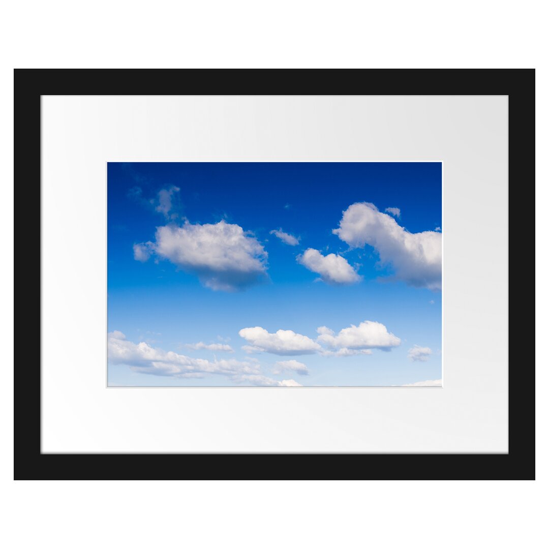 Gerahmtes Poster Wolken am blauen Himmel