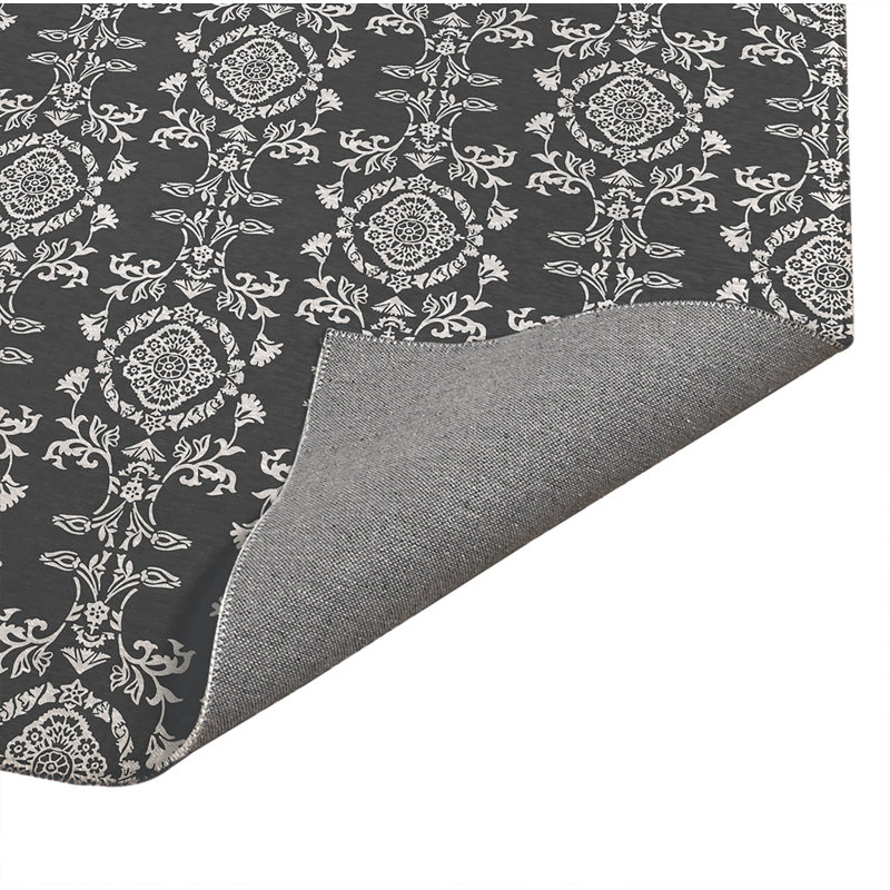 Tapis de bureau léger Jackie, Charcoal, L 84 po x P 60 po
