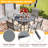 Watherson Round 4 - Person 41.7'' L Outdoor Dining Set-2083600639