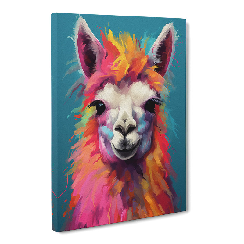 Llama Conceptual - Wrapped Canvas, 50cm H x 35cm W x 3cm D