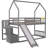 House Bunk Bed With Convertible Slide-879703614