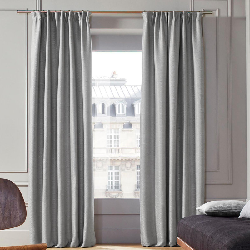 Coconut Room Darkening Single Curtain Panel, 135 W x 350 D cm, Pale Grey