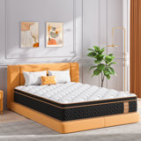 Cooling Hybrid Mattress with Convoluted Support & Pocket Coils - Medium Firm, Dual-Zone Edge Support, Fiberglass-Free - CertiPUR-US/OEKO-TEX Certified