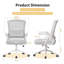 Computer Desk Office Chair with Flip-up Armrests-1710649917