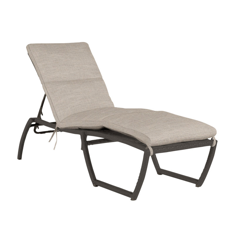 Chaise tissée Skye - Gris ardoise, Lin Dove Sunbrella®, Pas de soudure, Gris ardoise