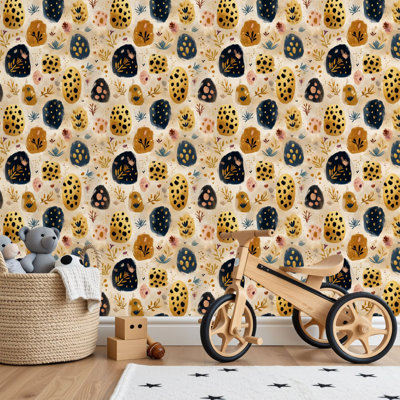 Papier peint adhésif peler et coller en PVC, revêtement mural auto-adhésif amovible avec imprimé floral léopard aquarelle de luxe pour impression de papeterie en tissu, imperméable pour la décoration intérieure - Rouleau