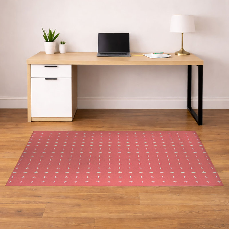 Tapis de bureau léger Criss, L 84 po x P 60 po, Vieux rose