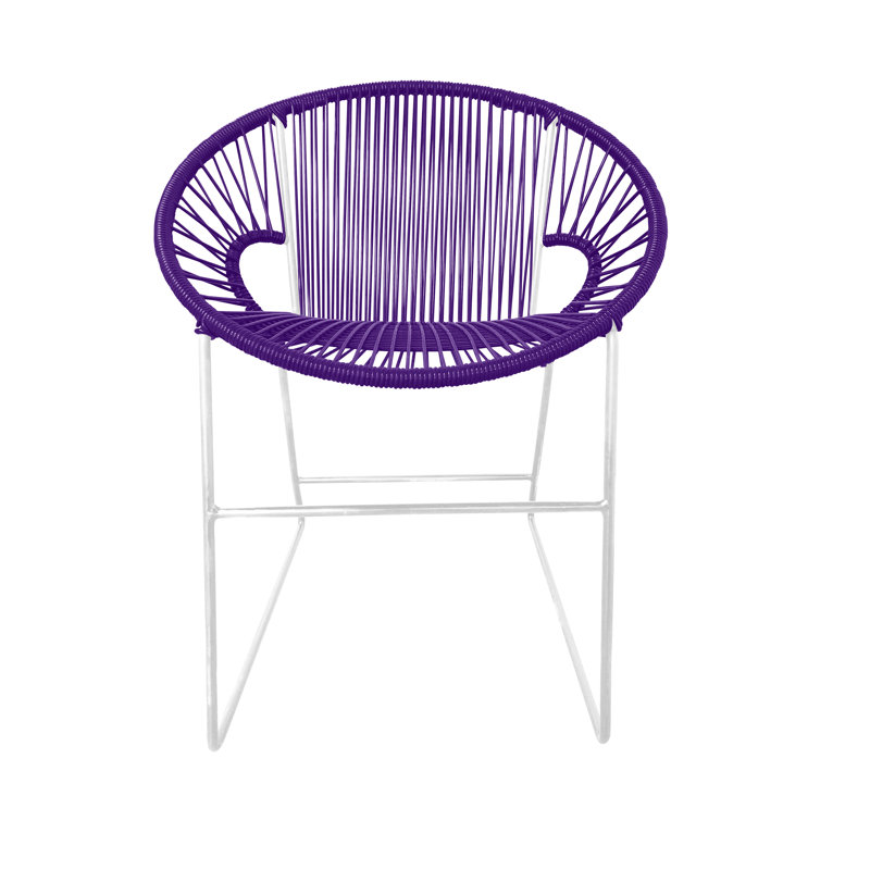 Chaise de patio Puerto, Mauve / Blanc