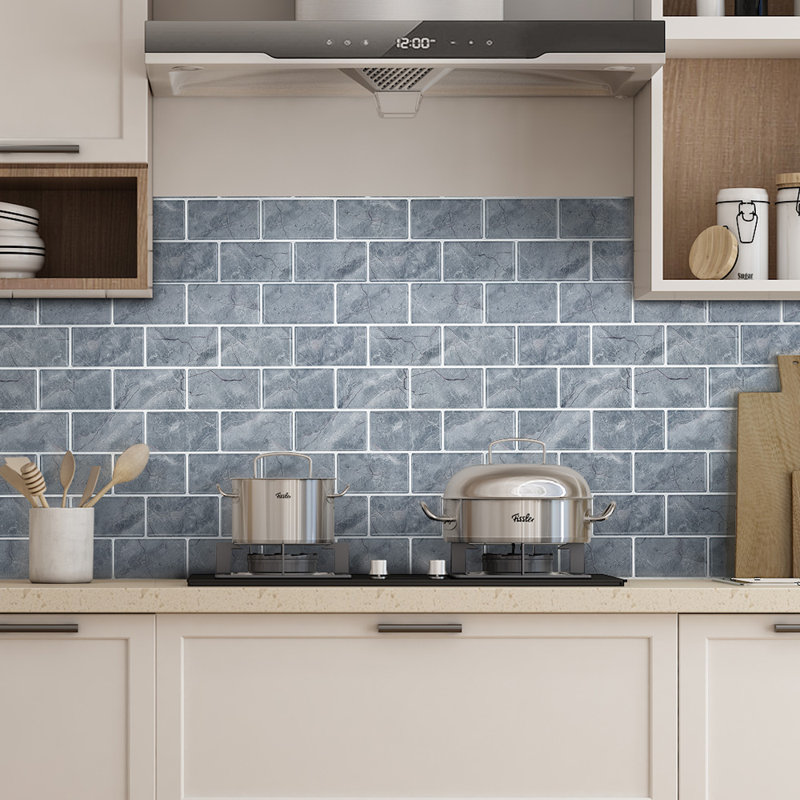 30cm x 30cm Wallpaper Tile, Blue Grey
