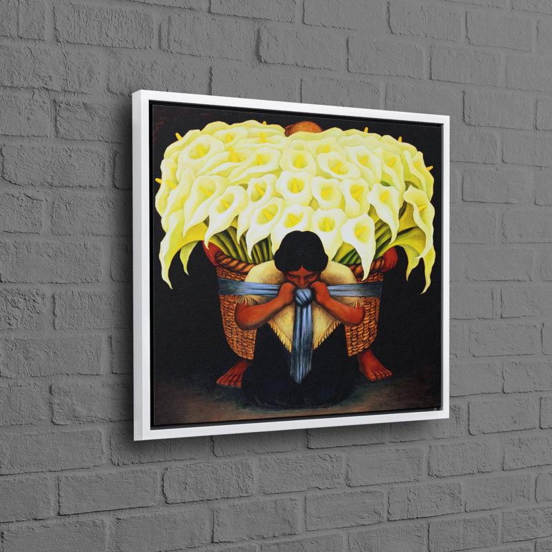 Print on Canvas, 40 cm H x 40 cm W, White Floater Framed