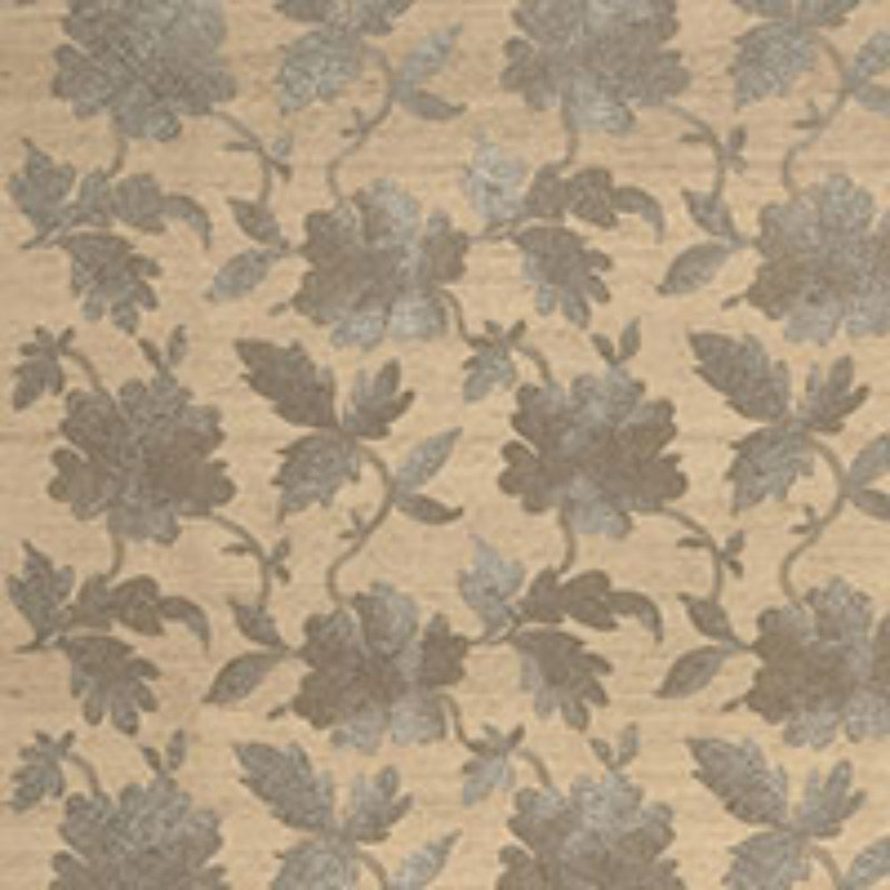 Moon Garden Embroidery Fabric, Pewter
