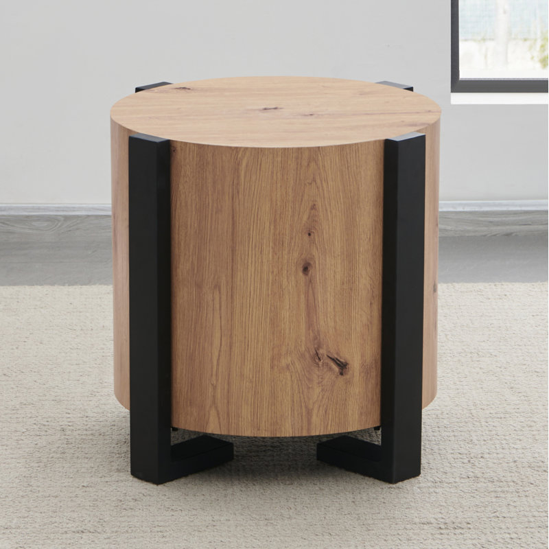 Amil 24" Round Wood End Table