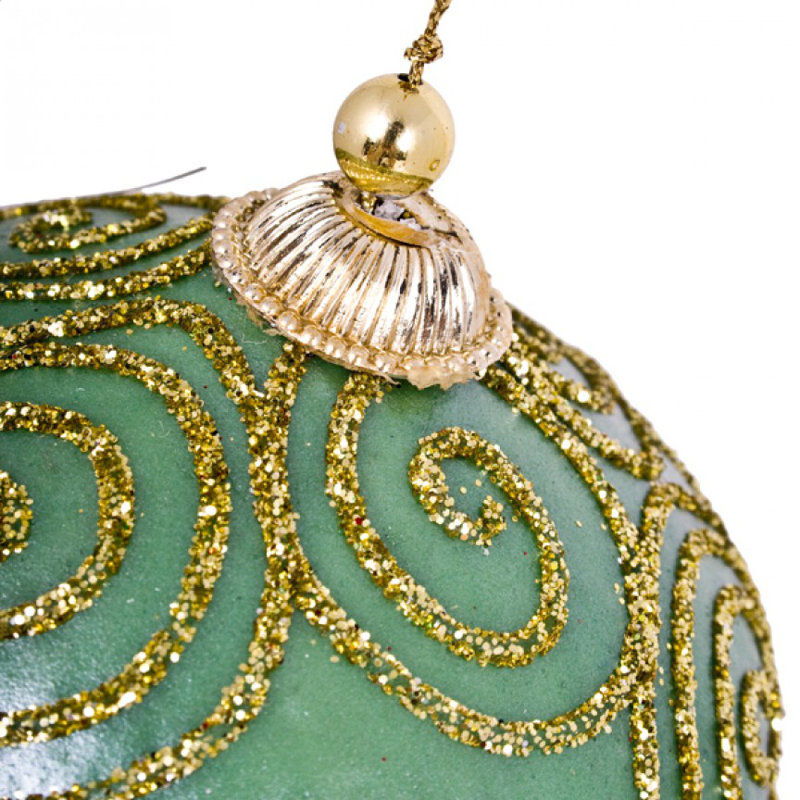 11cm Holiday Shaped Ornament, Green / Gold