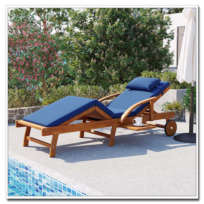 Chaises longues d'extérieur 77,5 ", 1, Marine