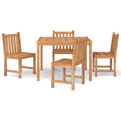 Bosarge 4 - Person Teak Patio Dining Set with Square Table