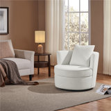 Fauteuil pivotant d'appoint avec coussin décoratif