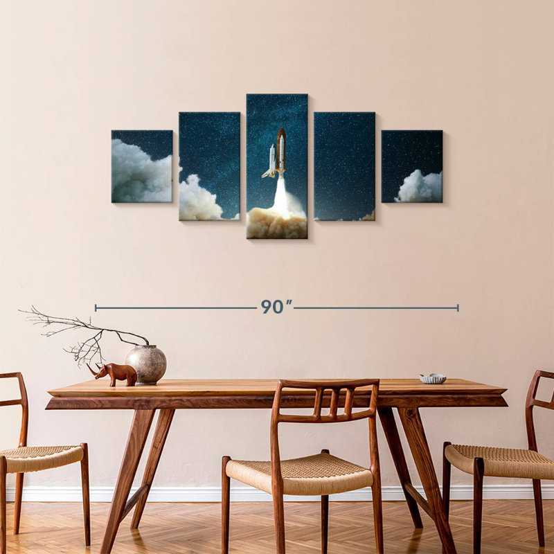 Rocket Against The Stars, 36" H x 80" W