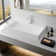 Cpingao 23.5'' Solid Surface Rectangular Bathroom Sink with Overflow