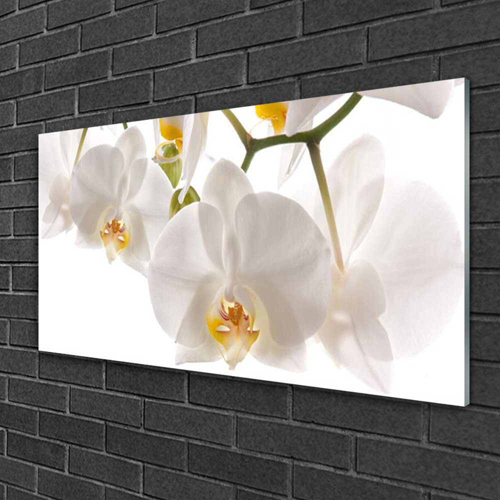 Glasbild Blumen Floral