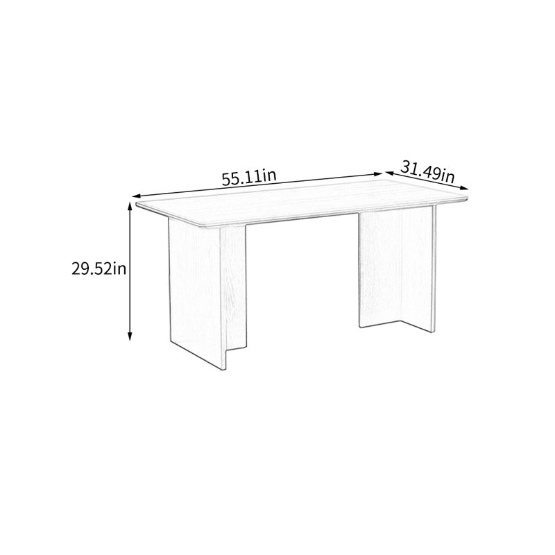 Table de salle à manger Terrie, L 31,49 po x L 55,11 po