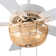 Jayceon 52"W Bohemian Rattan Caged Lighted White Ceiling Fan