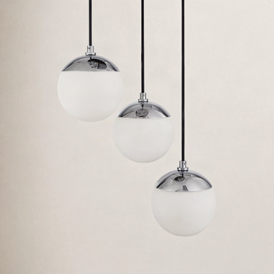 Richardson 3 Light Glass Dimmable Pendant