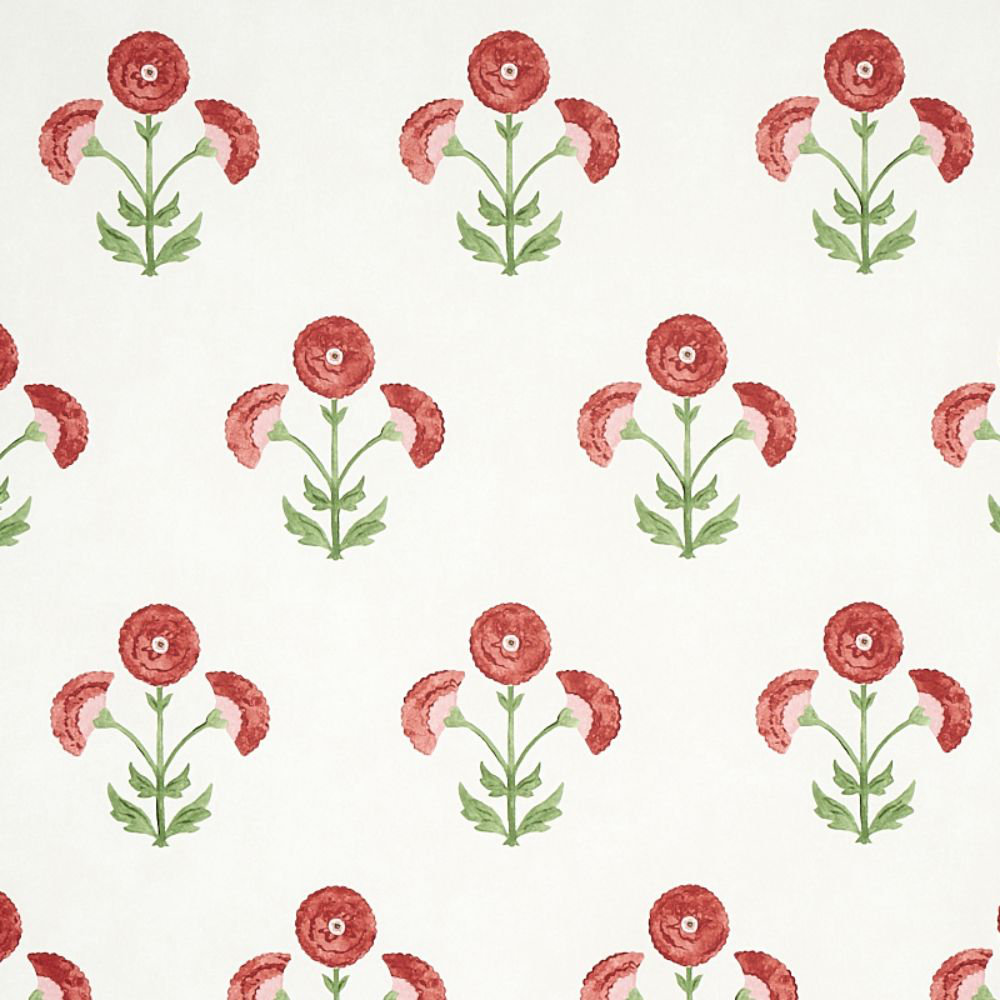 Saranda Flower Wallpaper Roll, Cardinal