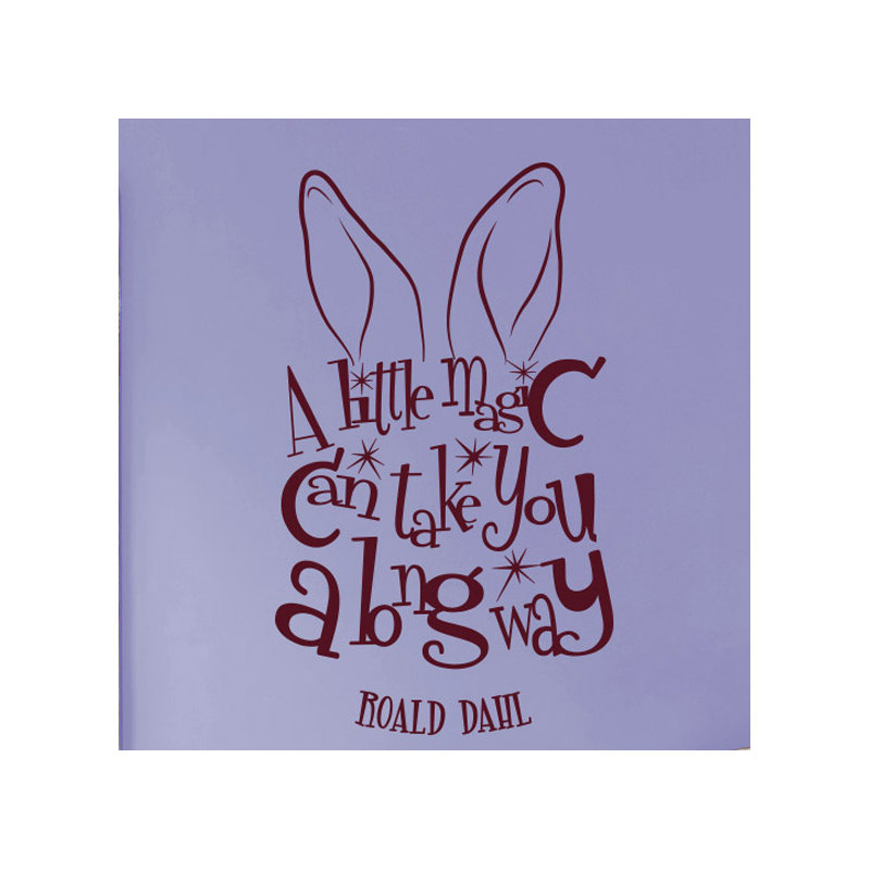 Roald Dahl Wall Sticker, Burgundy