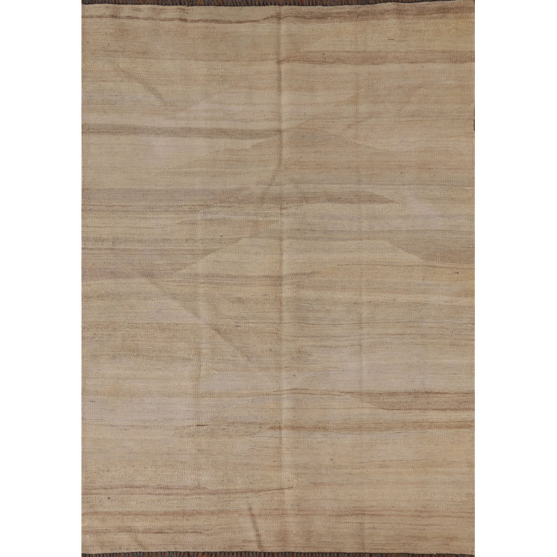 Tapis moderne ton de terre kilim 4 x 6