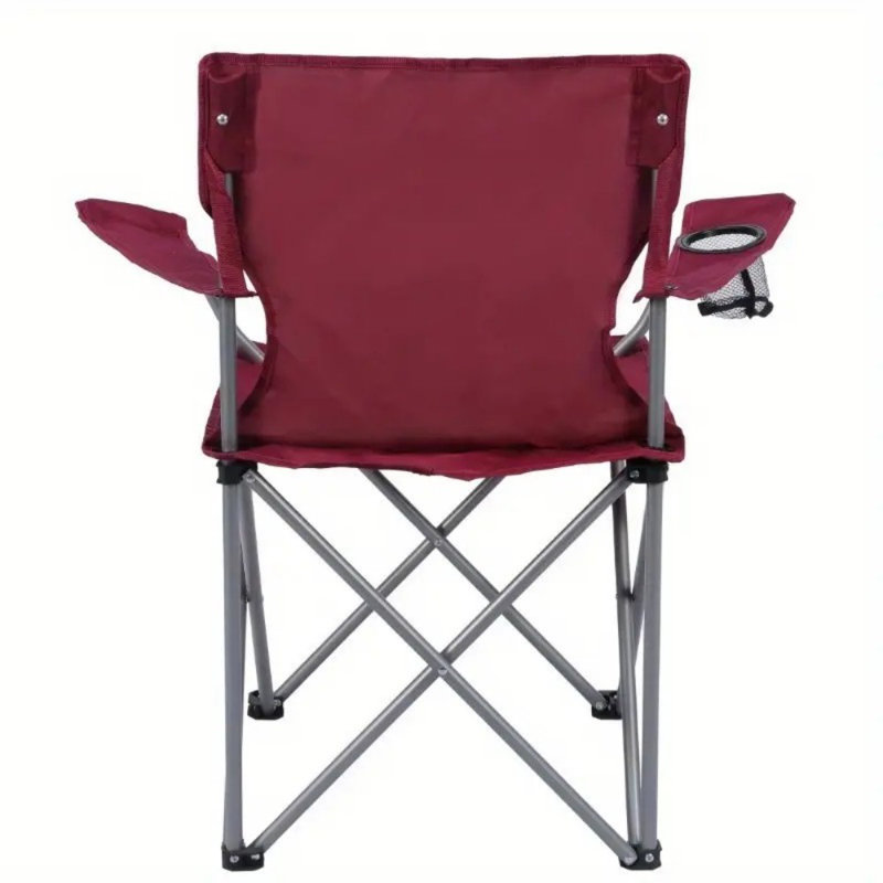 Ensemble de 2 fauteuils de camping pliants de base avec porte-gobelet Orchidée prune, Orchidée prune