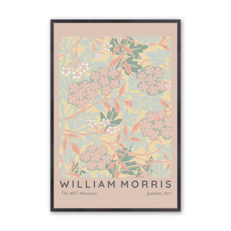 «Blush Jasmine» par William Morris, Zinc patiné, H 37,25 po x l 25,25 po, Orange