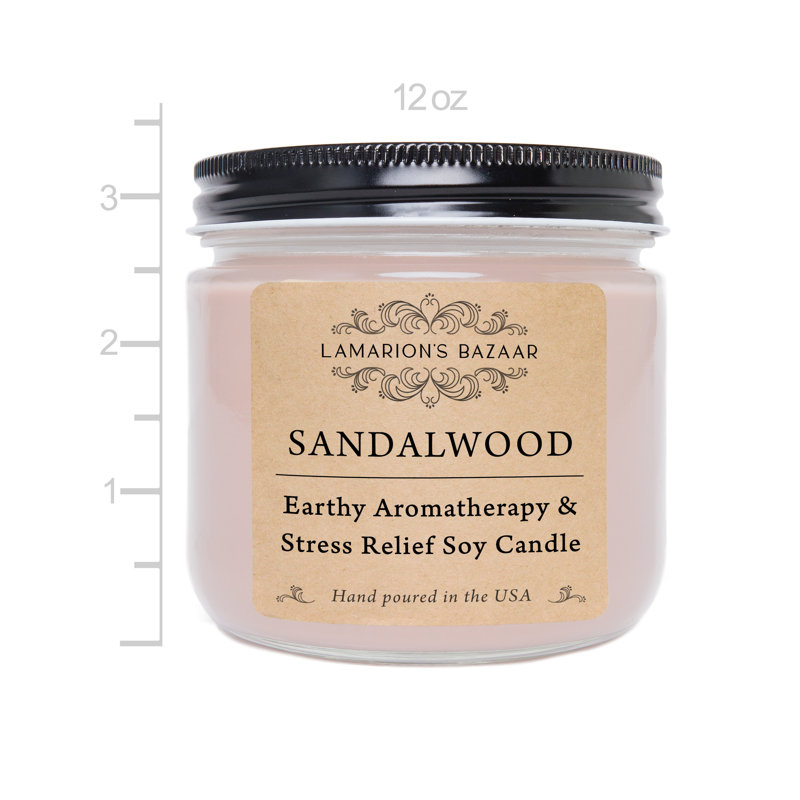 Bougie parfumée bois de santal - Bougie de soja Earthy