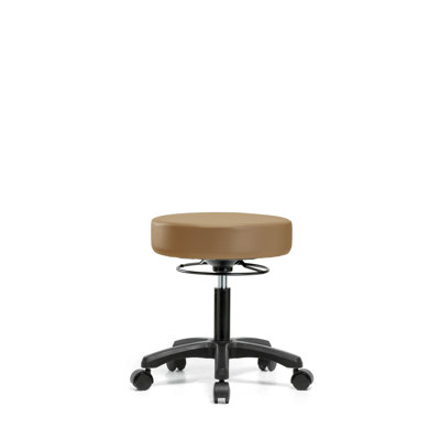 Wilder Adjustable Height Ergonomic Lab Stool with Footring Pedestal Base