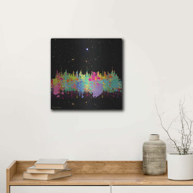 Art mural en métal Lark Manor ™ «Abstrace C T» par Mark Ashkenazi, H 12 po x l 12 po