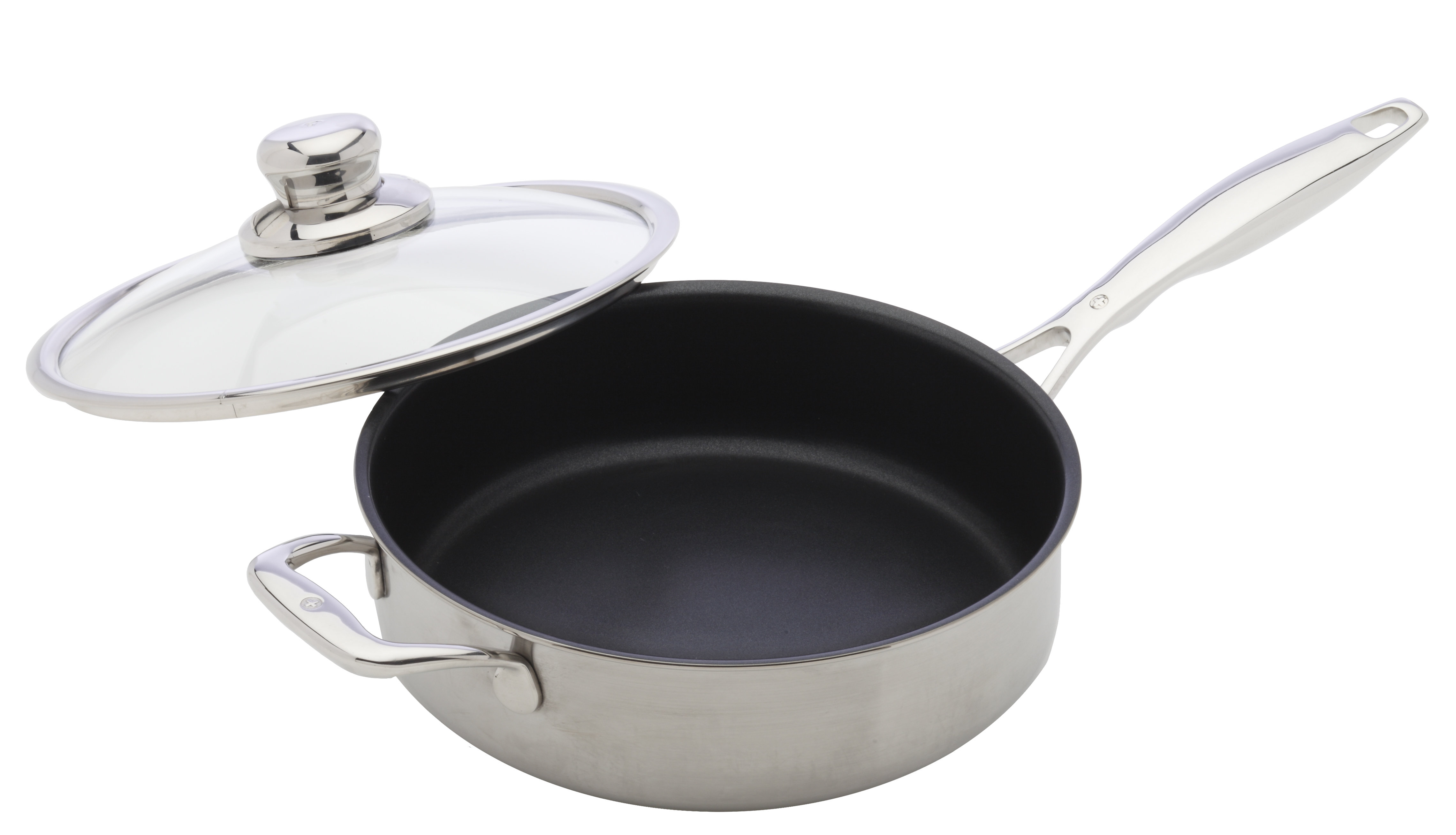 Swiss Diamond Prestige Non Stick Stainless Steel Saute Pan with Lid ...