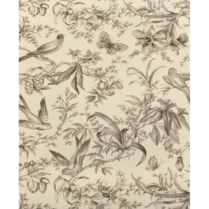 Bird Paradise Cotton Blend Room Darkening Curtain Panel Pair