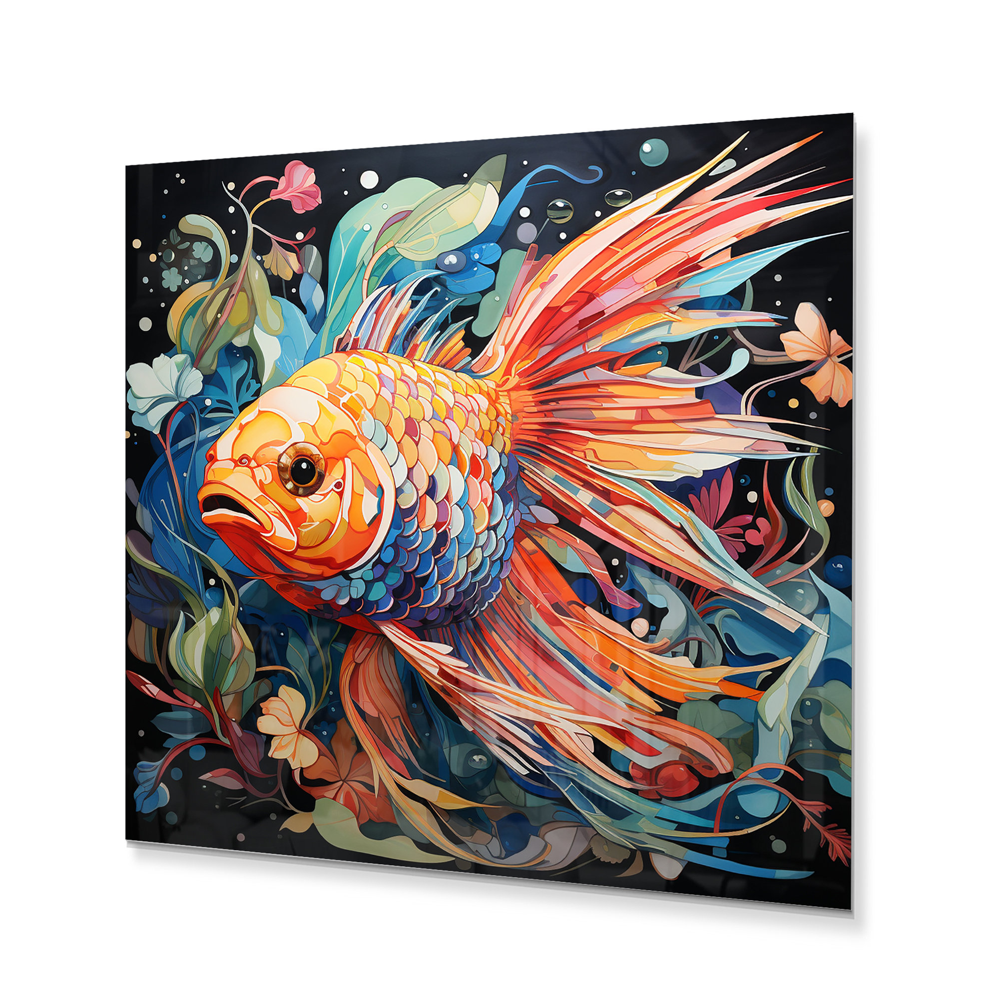 Rosecliff Heights Fishing Pop Art Piscine I On Metal Print | Wayfair