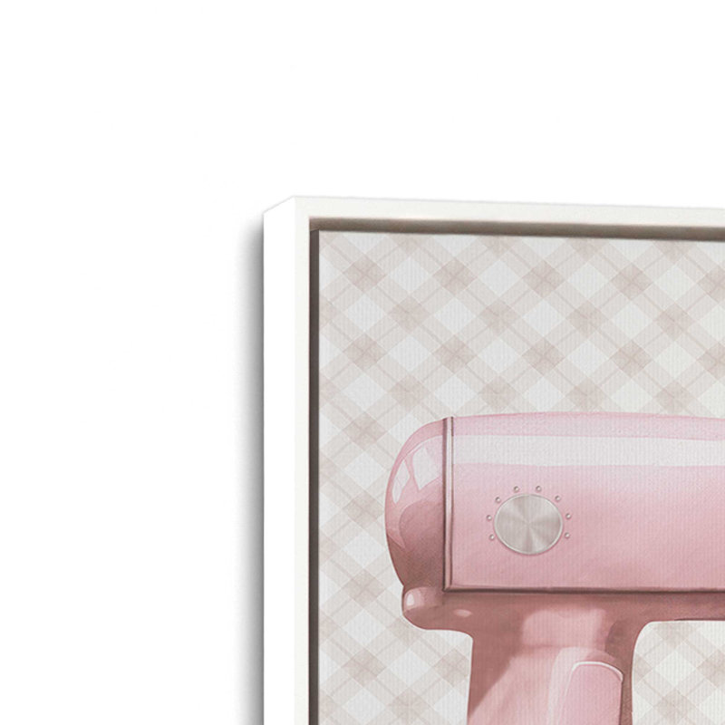 «In the Kitchen Mixer & Colanders» par Nicole DeCamp, reproduction d'art, Toile avec cadre, L 16 po x H 12 po, Blanc