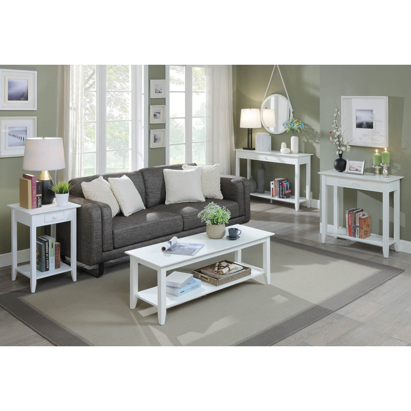 Table de bout avec rangement Carbin, Cerisier