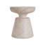 Outdoor/Indoor Lightweight Concrete Side Table,Travertine Finish