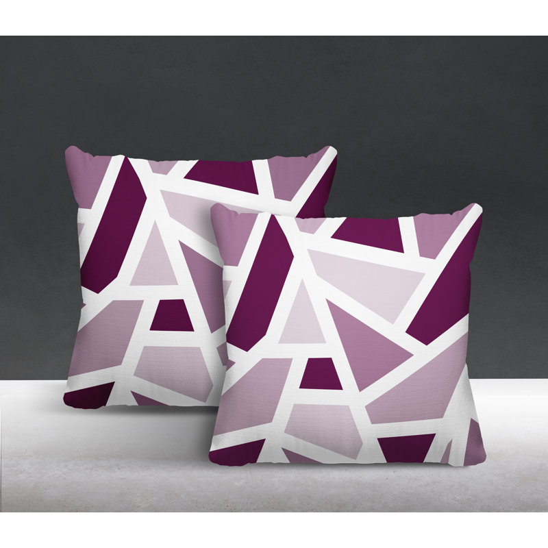 Coussin carré intérieur / extérieur Marion, L 17 po x H 17 po, Mauve