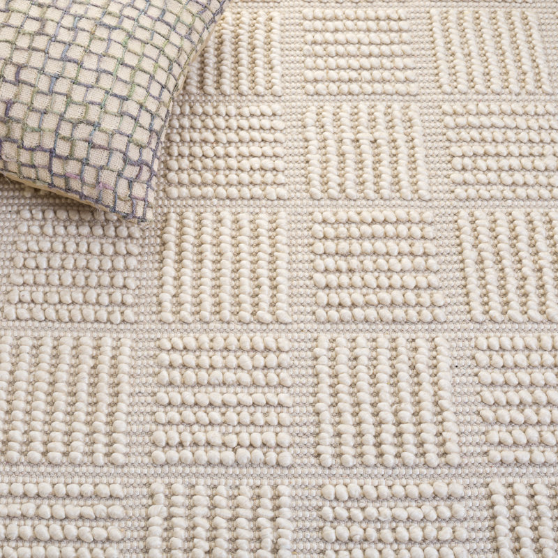 Natura Hand Woven Wool; Cotton; Recycled P.E.T Solid Color Indoor Rug, Rectangle 5' x 8'