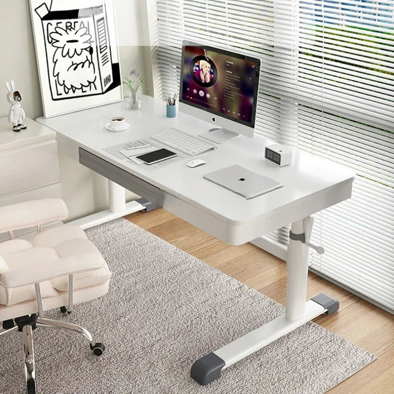 Coatsburg Rectangular Writing Desk, 86cm H x 100cm W x 60cm D, Grey/White