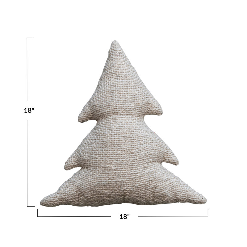 Coussin en coton avec fil métallique doré