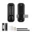 Serrure mécanique sans clé pour porte d'entrée, clavier à 14 chiffres, ensemble de serrures pour portail extérieur avec loquet en applique, alliage de zinc étanche, clavier et bouton, installation facile, garage, cour, conçue pour le jardin